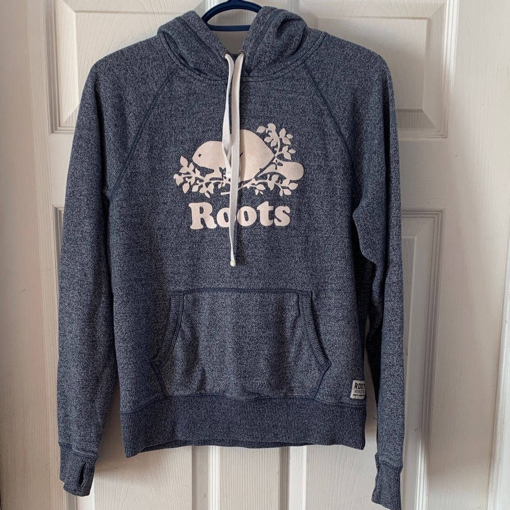 Roots Heathered Navy Hoodie